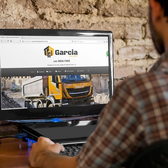 CRIAÇÃO DE SITE DA GARCIA AREIA E PEDRA